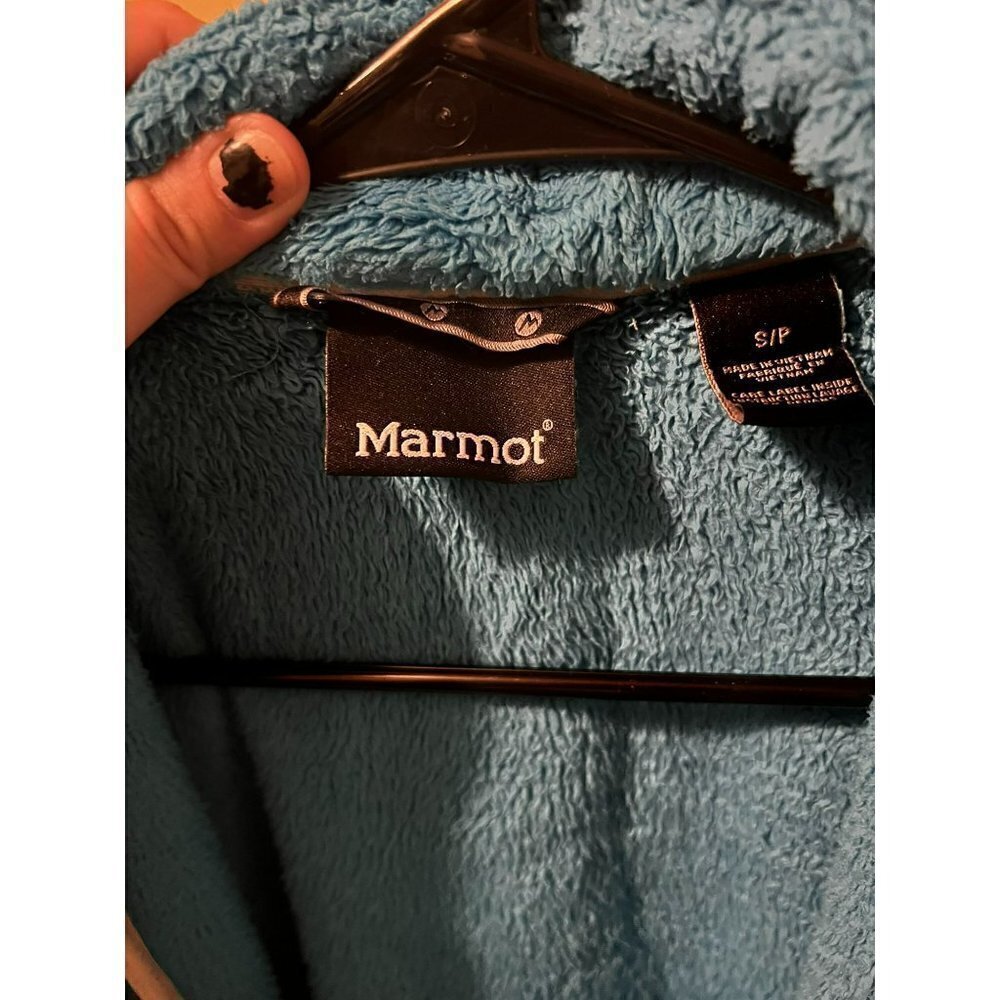 Women's Marmot Blue Fleece Jacket Size S [EXCELLENT] - Picture 2 of 5